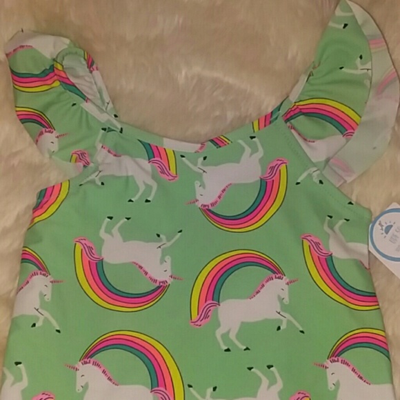 NWT Carter's 2 Piece Swim Suit Bikini 2t Unicorn & - Picture 4 of 8